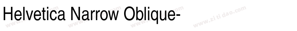 Helvetica Narrow Oblique字体转换